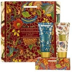 14 X HEATHCOTE & IVORY WILD WONDER & JOY ULTIMATE RELAX & RESET BODYCARE GIFT BOX WITH 100ML BODY WASH, 100ML HAND & BODY CREAM AND 150G BATH SALTS).