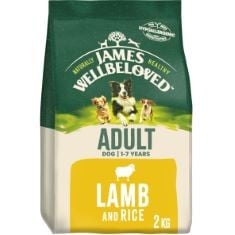 20 X JAMES WELLBELOVED ADULT LAMB & RICE 2 KG BAG, HYPOALLERGENIC DRY DOG FOOD BB: 19/10/24.