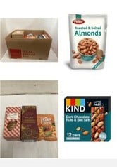 X18 ASSORTMENT FOOD ITEMS TO INCLUDE KIND BARS, GLUTEN FREE SNACK BARS, DARK CHOCOLATE NUTS & SEA SALT, HIGH FIBRE, HEALTHY SNACK, NO ARTIFICIAL COLOURS, FLAVOURS OR PRESERVATIVES, MULTIPACK 12 X 40G