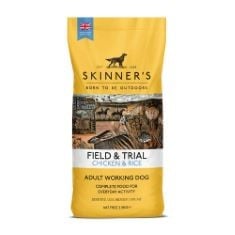 20 X SKINNER'S FIELD & TRIAL COMPLETE DRY ADULT WORKING DOG FOOD CHICKEN AND RICE, 2.5 KG BB: 12/10/24.