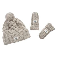 UGG BOY'S K INFANT KNIT SET, LIGHT GREY, O/S.