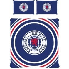 QTY OF ITEMS TO INLCUDE X13 ASSORTED BED SHEETS TO INCLUDE FVLFIL FOREVER COLLECTIBLES UK LIMITED RANGERS FC PULSE DOUBLE REVERSIBLE DUVET, CREAM FITTED SHEET DOUBLE BED | JERSEY COTTON FITTED SHEET