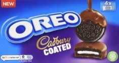 11 X OREO BISCUITS COATED IN CADBURY CHOCOLATE, 164G (10 BOXES PER BOX) BB: 31/03/24.