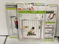 PALLET OF ASSORTED ITEMS TO INCLUDE MUNCHKIN SURE SHUT NO DRILL PRESSURE FIT SAFETY GATE