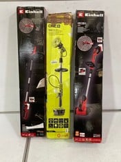 3 X ASSORTED GARDEN TOOLS TO INCLUDE RYOBI 18V ONE+ CORDLESS WATER FED TELESCOPIC SCRUBBER RWTS18-0 - RRP £189