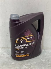 10 X MANNOL LONGLIFE 504/507 5W-30 ENGINE OIL C3 UNIVERSAL FULLY SYNTHETIC 5L (COLLECTION ONLY)