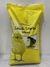 APPROX 14 X COPDOCK MILL CHICK STARTER MICROS PELLETS CHICK FEED 20KG - BBE 21/09/24