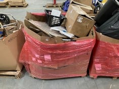 PALLET OF ASSORTED ITEMS TO INCLUDE ROLSON 12 PIECE DRAIN ROD SET