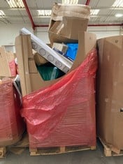 PALLET OF ASSORTED ITEMS TO INCLUDE AZUMA OUTDOOR EQUIPMENT ADJUSTABLE LAP TOP TABLE