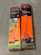 BLACK + DECKER 25CM CORDED STRIMMER 450W AND BLACK + DECKER 25CM STRIMMER 350W