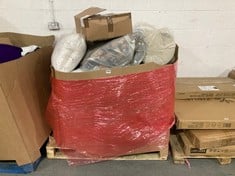 PALLET OF ASSORTED ITEMS TO INCLUDE DREAMSCENE OHS CHARCOAL BLANKET