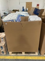 PALLET OF ASSORTED TOILET/KITCHEN ROLLS TO INCLUDE TORK SOFT SINGLEFOLD HAND TOWEL 15X520 BOX