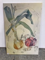 VAL JOHNSON ONION CANVAS PRINT 92CM X 61CM