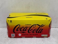 CAGE OF COCA-COLA LEMON ZERO SUGAR 8 X 330ML CANS - BBE: 11/2024 TO INCLUDE SANPELLEGRINO SPARKLING DRINK 6 X 330ML GRAPEFRUIT FLAVOUR - BBE: 11/2024 (COLLECTION ONLY)