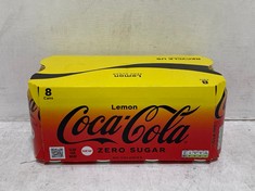 CAGE OF COCA-COLA LEMON ZERO SUGAR 8 X 330ML CANS - BBE: 11/2024 (COLLECTION ONLY)