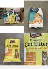 PALLET OF ASSORTED CAT LITTER TO INCLUDE BREEDER COLLECT CAT LITTER 30L