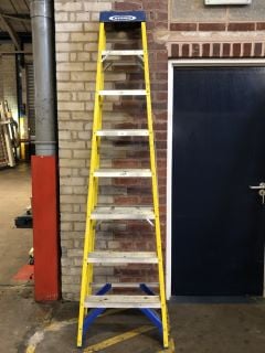 7 STEP WERNER FIBREGLASS SWINGBACK STEPLADDER