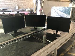 3 X COMPUTER MONITORS TO INCLUDE ACER AOC AND DELL