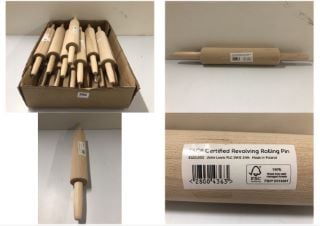 BOX OF JOHN LEWIS FSC CERTIFIED REVOLVING ROLLING PINS (669360)