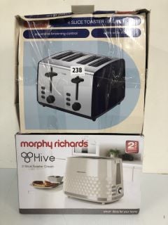 9 X ITEMS INC MORPHY RICHARDS TOASTER & LOGIK 2 SLICE TOASTER