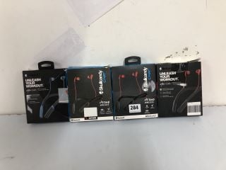 4 X SKULLCANDY EARPHONES TO INC SKULLCANDY SPORT WIRELESS EARPHONES