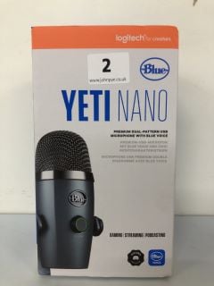 BLUE YETI NONA PREMIUM DUAL-PATTERN USB MICROPHONE WITH BLUE VOICE (SEALED)