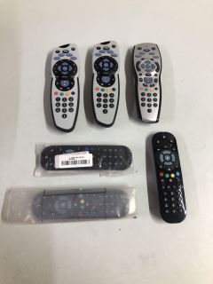 BOX OF VARIOUS TV REMOTES