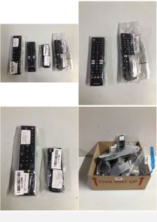 BOX OF VARIOUS TV REMOTES