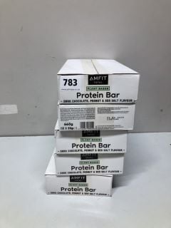 5 X AMFIT TOTAL PLANT BASED PROTEIN BAR DARK CHOCOLATE, PEANUT & SEA SALT FLAVOURS - BEST BEFORE 21/09/2024