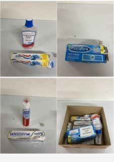 BOX OF TOOTHPASTE & MOUTHWASH