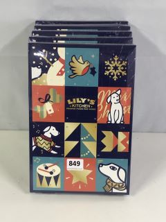 5 X LILYS KITCHEN PROPER FOOD FOR DOGS ADVENT CALANDER - BEST BEFORE 31/07/24