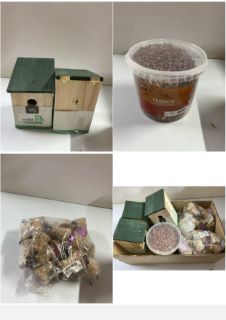 BOX OF ITEMS TO INC NATURES MARKET WILD BIRD NESTING BOX