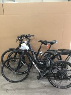 3 X ELECTRIC BIKES (SALVAGE, SPARES) (MPSS03107910) (MPSS03125488) (MPSS02822529) (VAT ONLY PAYABLE ON BUYERS PREMIUIM)