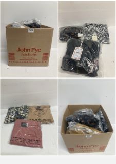 BOX OF PREMIUM CLOTHING ITEMS IN VARIOUS SIZES & DESIGNS