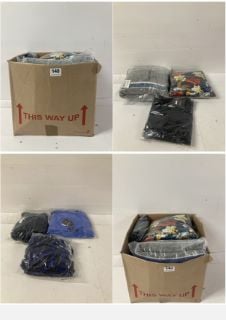 BOX OF PREMIUM CLOTHING ITEMS IN VARIOUS SIZES & DESIGNS