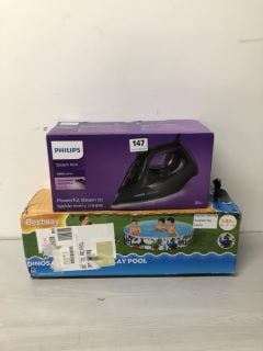 2 X ITEMS TO INCLUDE PHILIPS 3000 SERIES STEAM IRON