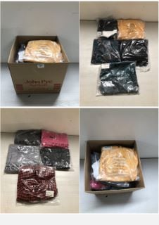 BOX OF PREMIUM CLOTHING ITEMS IN VARIOUS SIZES & DESIGNS