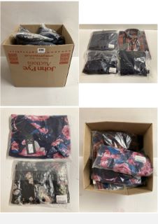 BOX OF PREMIUM CLOTHING ITEMS IN VARIOUS SIZES & DESIGNS