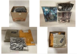 BOX OF PREMIUM CLOTHING ITEMS IN VARIOUS SIZES & DESIGNS