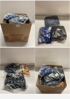 BOX OF PREMIUM CLOTHING ITEMS IN VARIOUS SIZES & DESIGNS