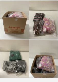 BOX OF PREMIUM CLOTHING ITEMS IN VARIOUS SIZES & DESIGNS