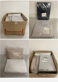 BOX OF ITEMS TO INCLUDE WHITE FITTED BEDSHEET KING SIZE