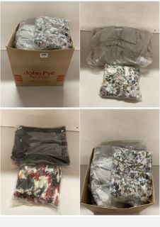 BOX OF PREMIUM CLOTHING ITEMS IN VARIOUS SIZES & DESIGNS