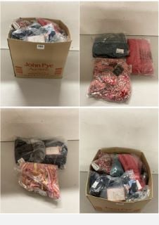 BOX OF PREMIUM CLOTHING ITEMS IN VARIOUS SIZES & DESIGNS