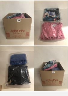 BOX OF PREMIUM CLOTHING ITEMS IN VARIOUS SIZES & DESIGNS