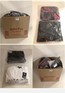 BOX OF PREMIUM CLOTHING ITEMS IN VARIOUS SIZES & DESIGNS