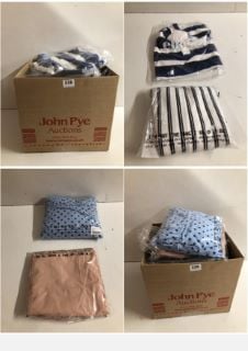 BOX OF PREMIUM CLOTHING ITEMS IN VARIOUS SIZES & DESIGNS