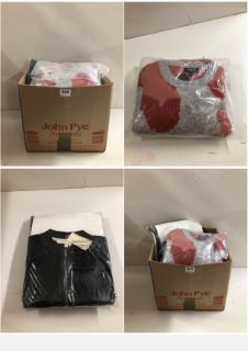 BOX OF PREMIUM CLOTHING ITEMS IN VARIOUS SIZES & DESIGNS