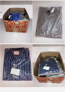 BOX OF PREMIUM CLOTHING ITEMS IN VARIOUS SIZES & DESIGNS