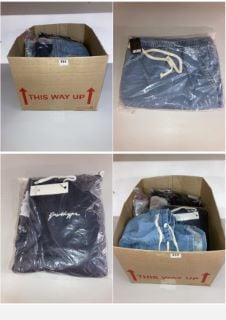 BOX OF PREMIUM CLOTHING ITEMS IN VARIOUS SIZES & DESIGNS